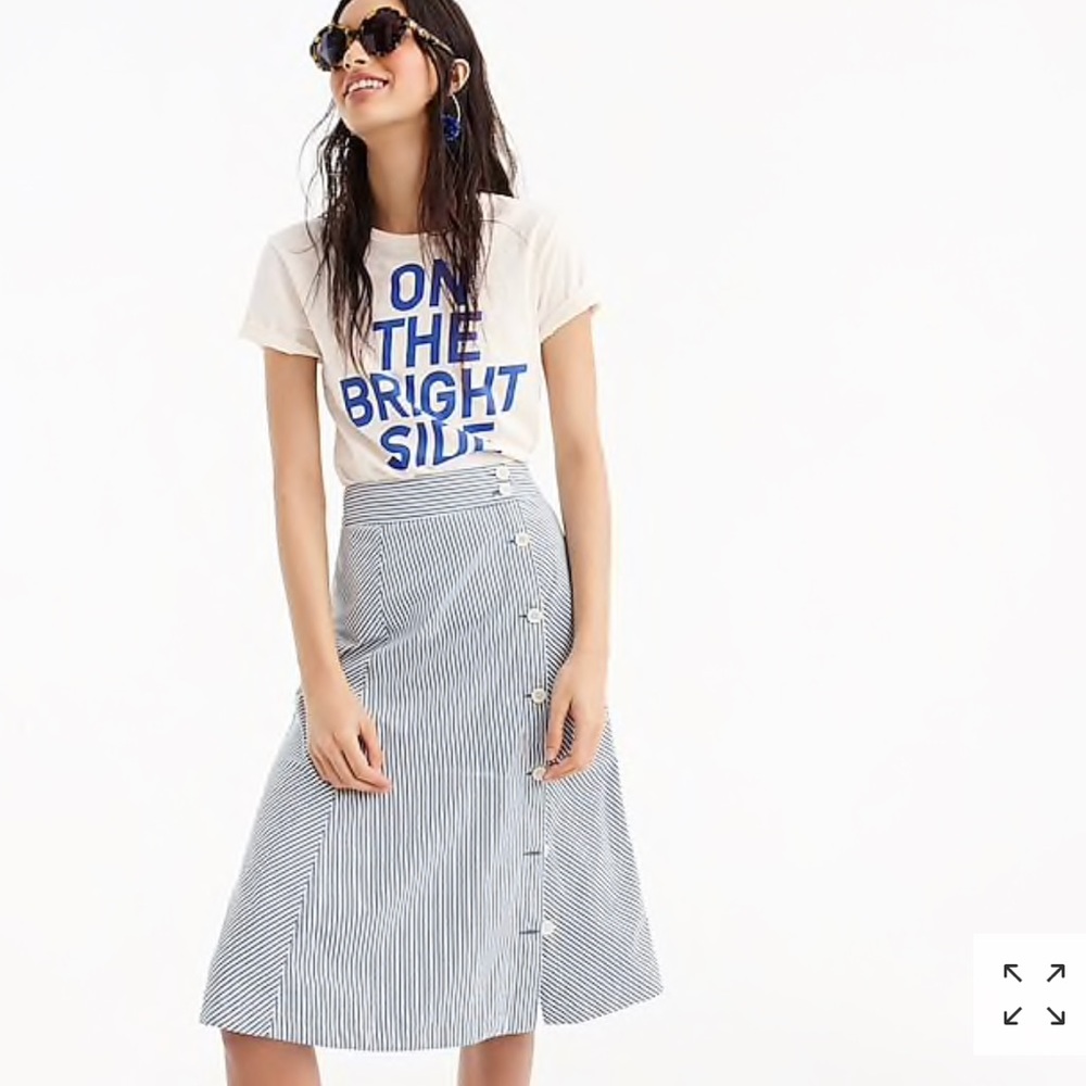 NWT jcrew Side button skirt